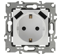 Розетка с заземлением и со шторкой и 2хUSB, без рамки Эра Эра 12 12-4109-01