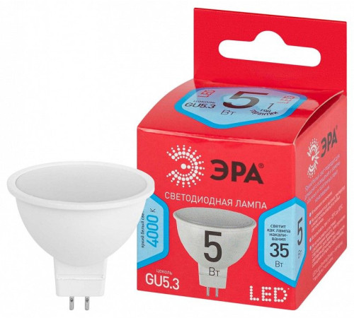 Лампа светодиодная Эра LED MR16-5W-840-GU5.3 R