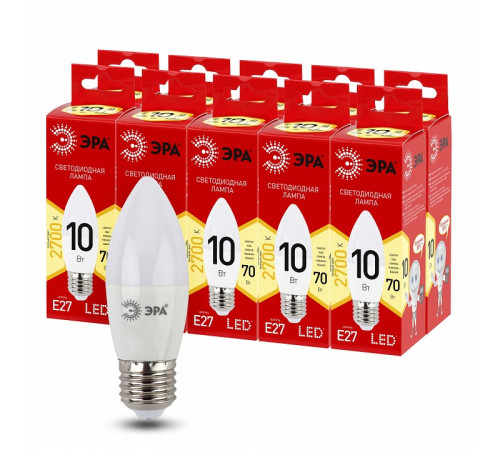 Лампа светодиодная Эра LED B35-10W-827-E27 R