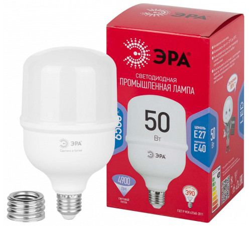 Лампа светодиодная Эра LED POWER T100-50W-6500-E27/E40 R