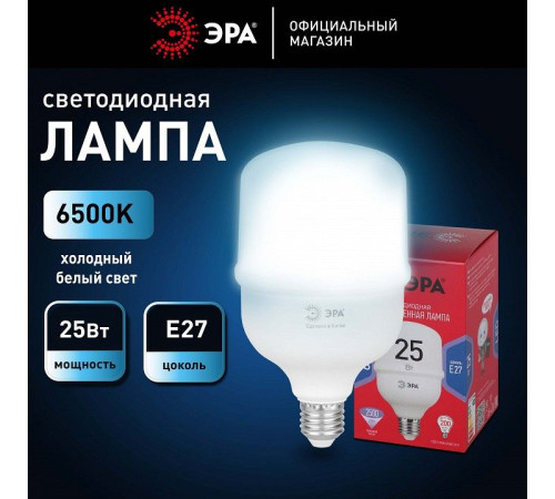 Лампа светодиодная Эра LED POWER T70-25W-6500-E27 R