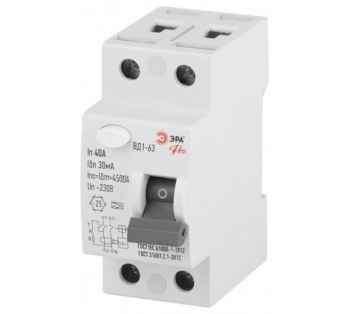 Устройство защитного отключения 2P Эра ВД1-63 VD12EM40A30