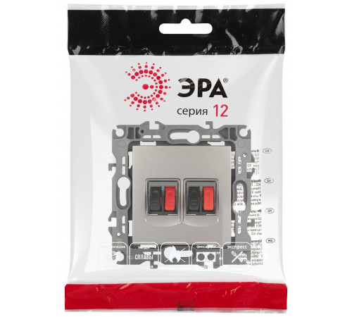 Розетка акустическая без рамки Эра Эра 12 12-3112-16