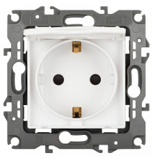 Розетка с заземлением и со шторкой, без рамки Эра Эра 12 12-2103-01М