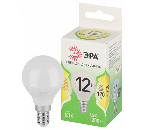 Лампа светодиодная Эра Green Line LED P45-12W-830-E14 GL