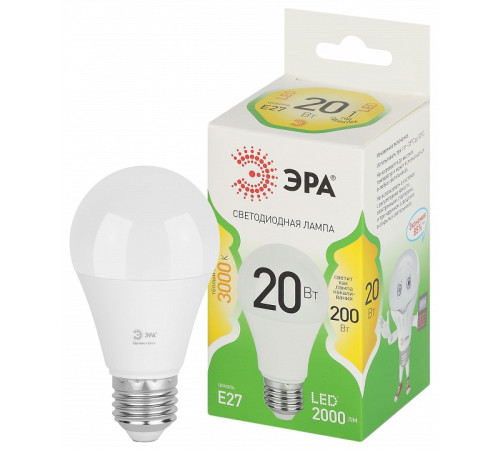Лампа светодиодная Эра Green Line LED A60-20W-830-E27 GL