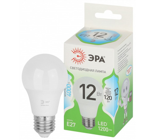 Лампа светодиодная Эра Green Line LED A60-12W-840-E27 GL