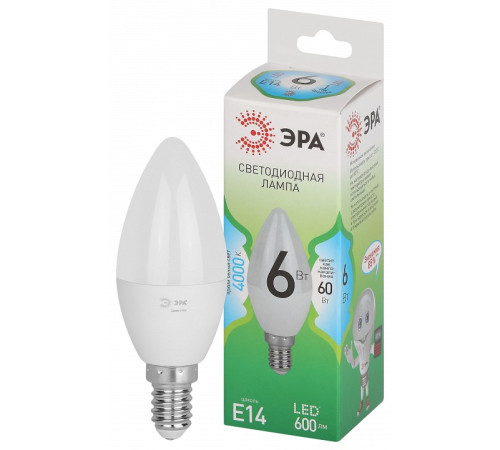 Лампа светодиодная Эра Green Line LED B35-6W-840-E14 GL