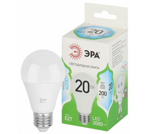 Лампа светодиодная Эра Green Line LED A60-20W-840-E27 GL