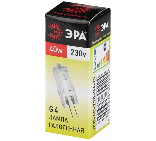 Лампа галогеновая Эра G4-JCD-40W-230V-CL