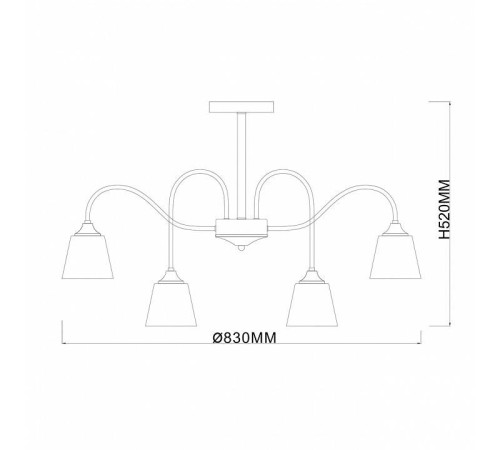 Люстра на штанге Escada Cobra 1147/8P