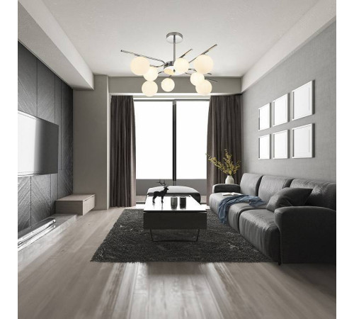 Люстра на штанге Escada Sphere 642/8P Silver