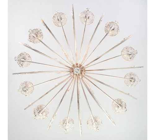 Подвесная люстра Eurosvet Alda 3305/12 белый с золотом/прозрачный хрусталь Strotskis