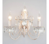 Бра Eurosvet Alda 3305/3  белый с золотом/прозрачный хрусталь Strotskis