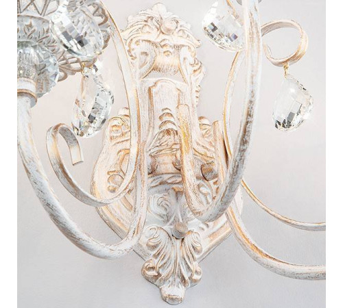 Бра Eurosvet Alda 3305/3 белый с золотом/прозрачный хрусталь Strotskis