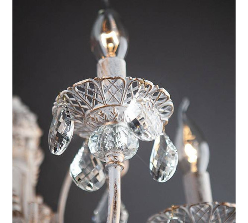 Бра Eurosvet Alda 3305/3 белый с золотом/прозрачный хрусталь Strotskis