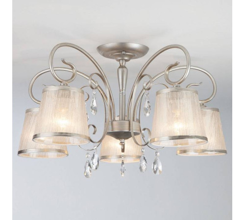 Потолочная люстра Eurosvet Liona 60065/5 серебро