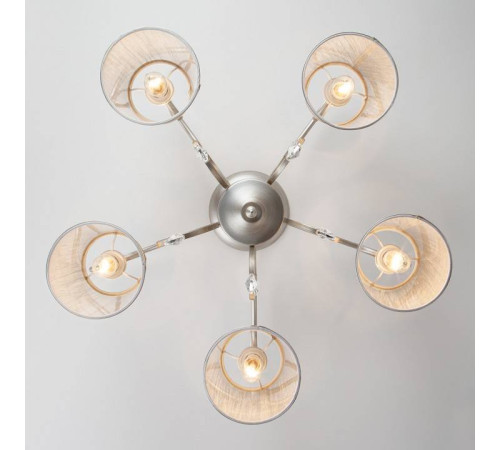 Потолочная люстра Eurosvet Liona 60065/5 серебро