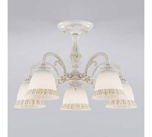 Люстра на штанге Eurosvet Campina 60107/5 белый с золотом 60107/5