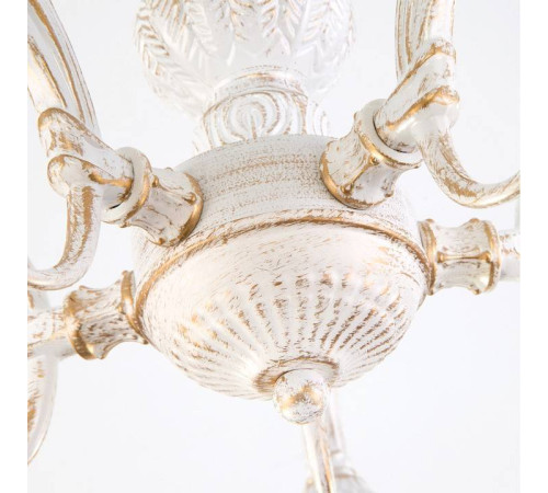 Люстра на штанге Eurosvet Campina 60107/5 белый с золотом 60107/5