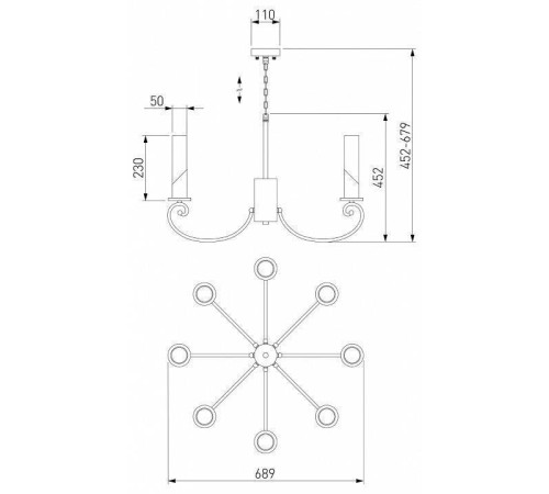 Подвесная люстра Eurosvet Banci 60117/8 никель