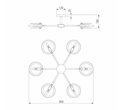 Люстра на штанге Eurosvet Gallo 70121/6 белый