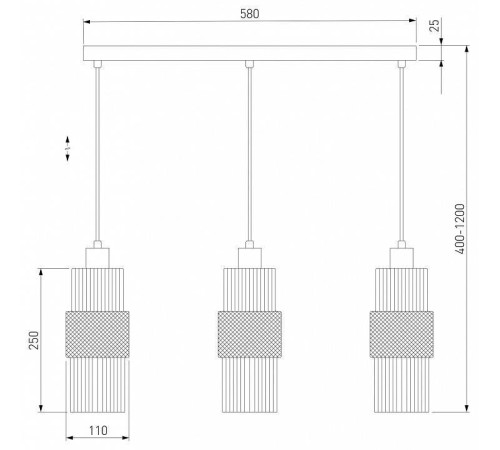 Подвесной светильник Eurosvet Soho 50209/3 бронза