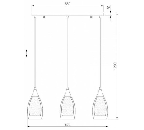Подвесной светильник Eurosvet Cosmic хром 50285/3