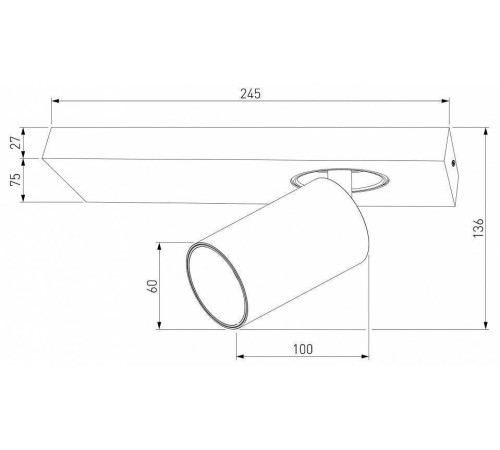 Спот Eurosvet Flank 20139/1 LED черный