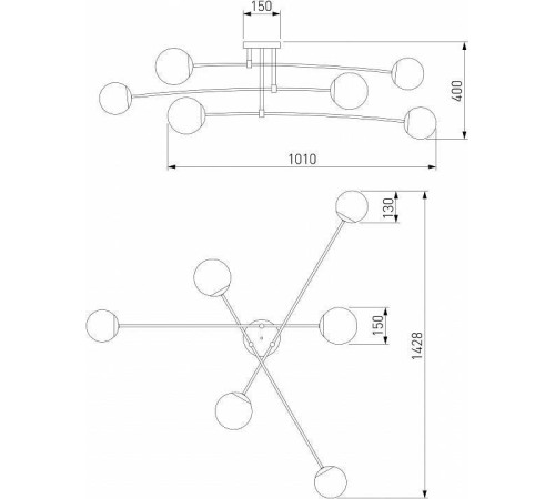 Потолочная люстра Eurosvet Netz a062215