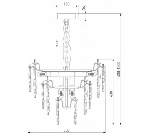 Подвесная люстра Bogate's Leaf 369/8