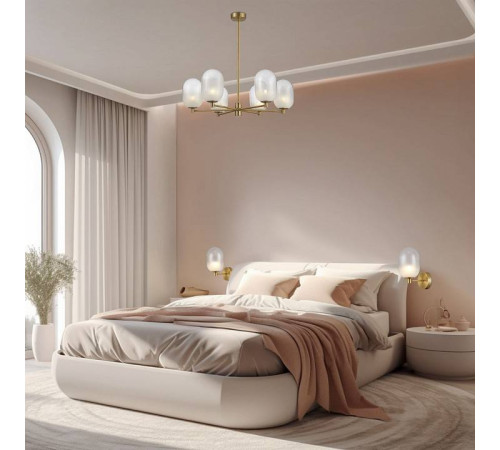 Люстра на штанге Eurosvet Loona 60161/6 латунь