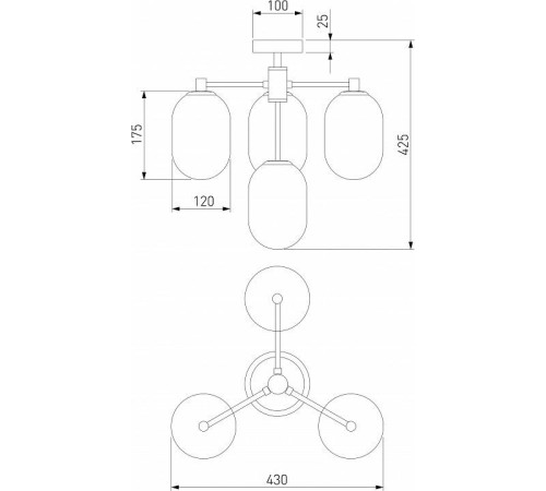 Люстра на штанге Eurosvet Loona 60161/4 латунь