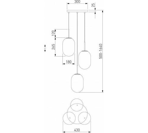Подвесной светильник Eurosvet Loona 60161/3 латунь