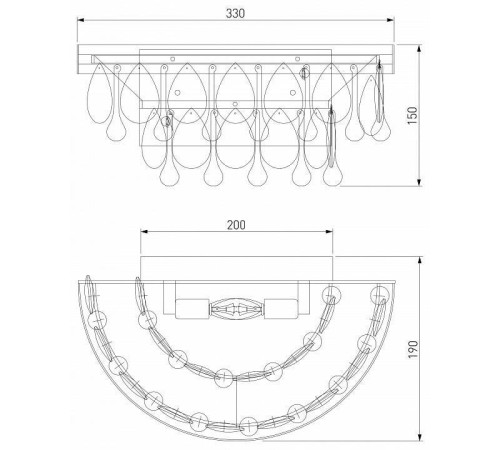 Накладной светильник Eurosvet Sophie 60165/2 латунь