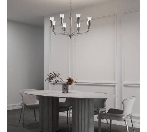 Подвесная люстра Eurosvet Rhyton 60167/8 никель