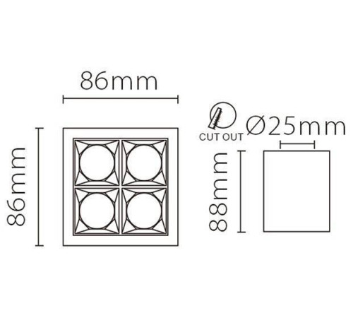 Накладной светильник Fiberli XC002 12120204