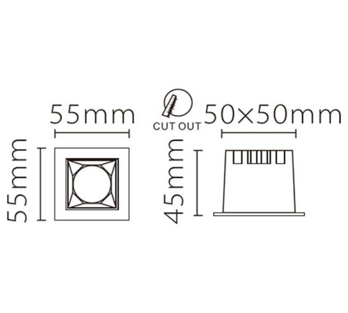 Встраиваемый светильник Fiberli XL003 12130304