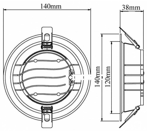 Встраиваемый светильник Fiberli CDEW 12130703
