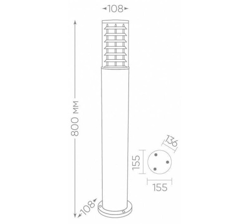 Наземный высокий светильник Feron DH0801 6303