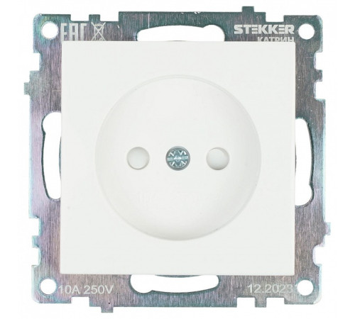 Розетка без заземления и со шторкой, без рамки Stekker Катрин 39303