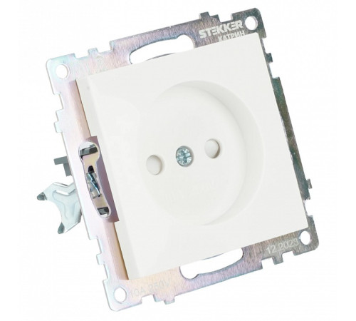 Розетка без заземления и со шторкой, без рамки Stekker Катрин 39303