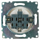 Розетка с заземлением и со шторкой, без рамки Stekker Катрин 39304
