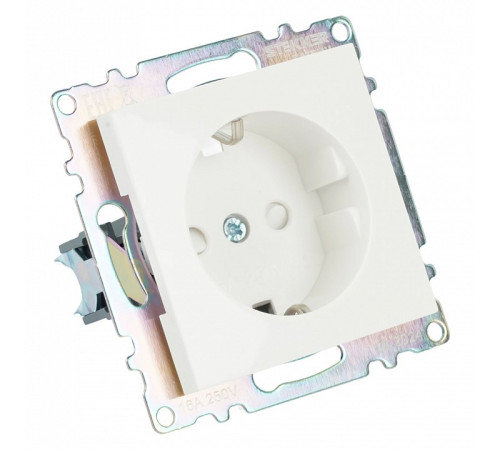 Розетка с заземлением и со шторкой, без рамки Stekker Катрин 39304