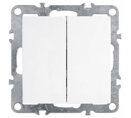 Выключатель двухклавишный без рамки Stekker Эрна 39312