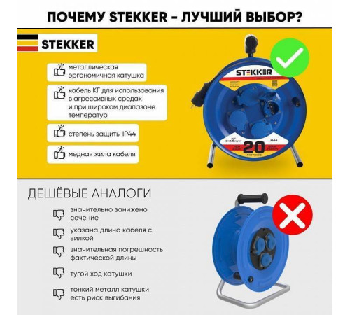 Удлинитель Stekker Professional 39784
