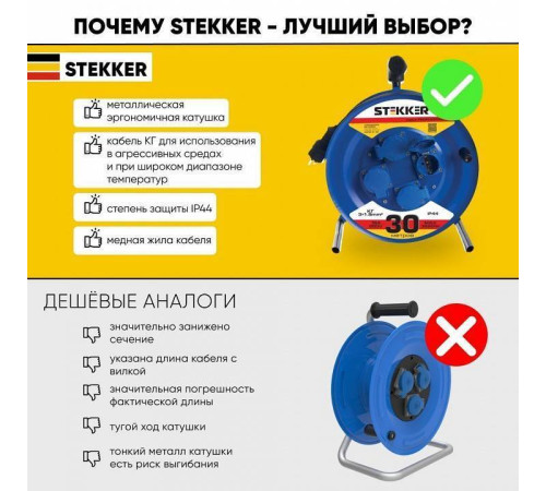 Удлинитель Stekker Professional 39786