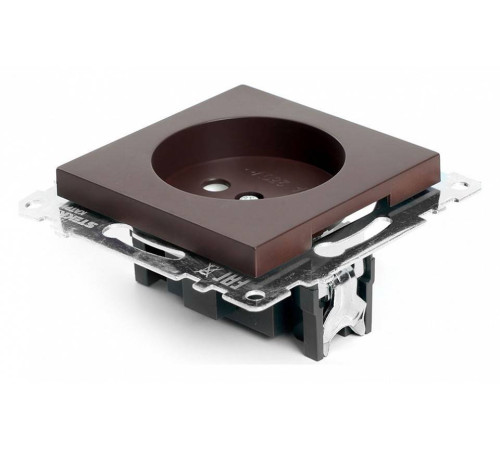 Розетка с заземлением и с шторками Stekker Катрин 49025