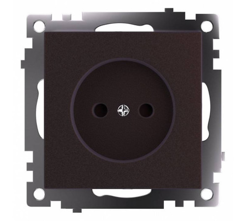 Розетка с заземлением и с шторками Stekker Катрин 49025