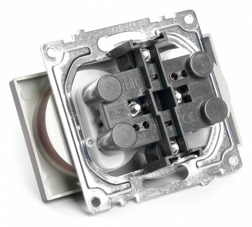 Розетка с заземлением и с шторками Stekker Катрин 49026